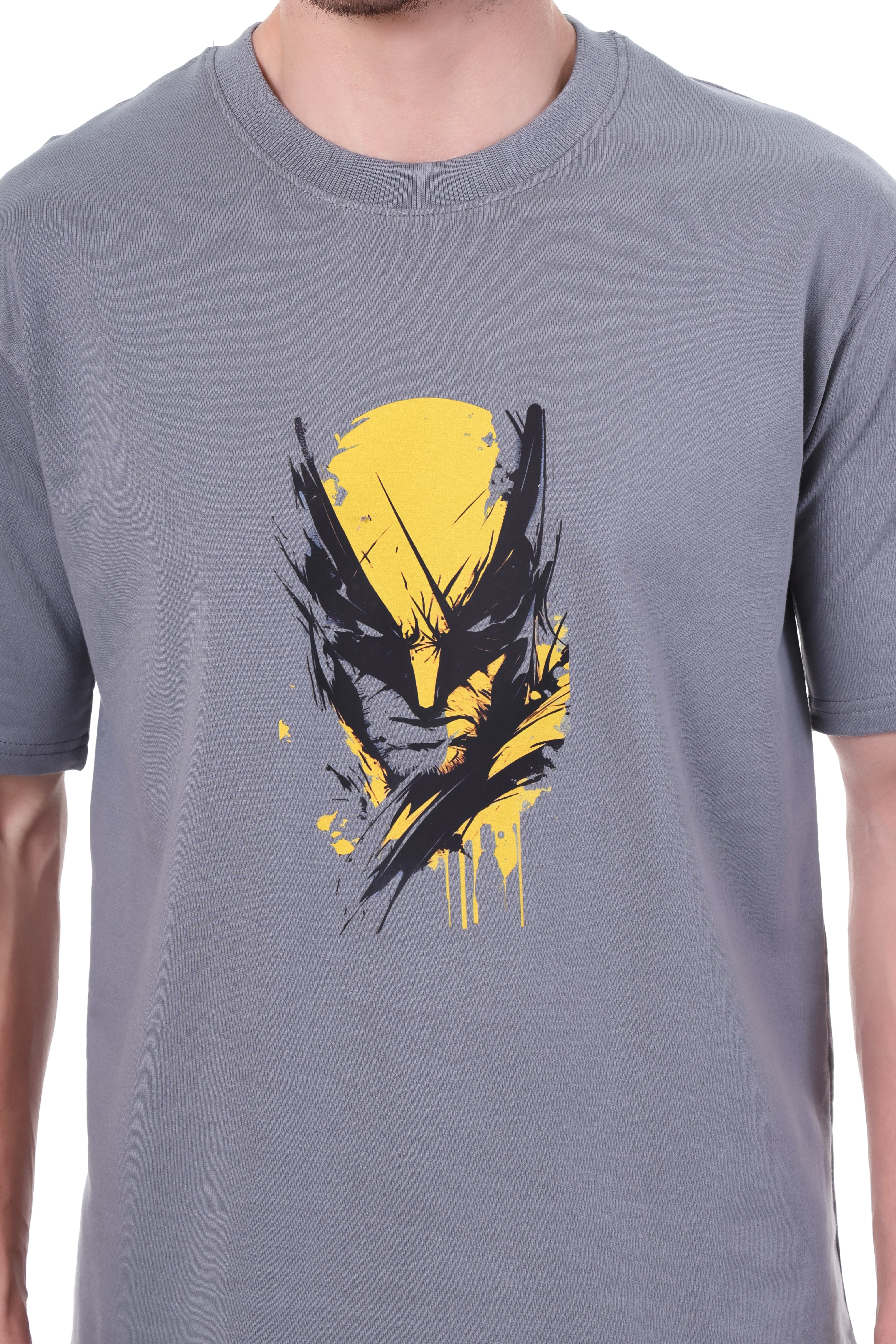 Close-up texture of grey French terry cotton fabric – 240 GSM soft breathable knit